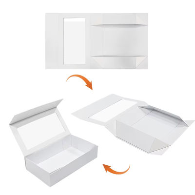Rigid Cardboard Matt Art vouwbaar geschenkdoos gemaakt van kunstpapier en karton Magnetisch vouwbaar geschenkdoos met venster