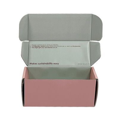Op maat gedrukte postbus Roze gepersonaliseerde cosmetica Postboxen Dank u cadeau verpakkingsdozen Karton