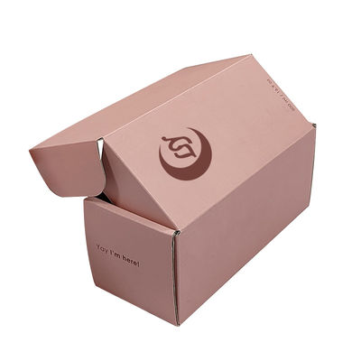Op maat gedrukte postbus Roze gepersonaliseerde cosmetica Postboxen Dank u cadeau verpakkingsdozen Karton
