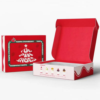 Custom logo vouwbaar karton gegolfde brievenbus Kerstcadeau Cosmetische verpakking Verschepen doos Kleurrijke decoratie Gedrukt