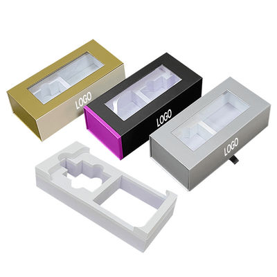 Gepersonaliseerd logo Luxe karton Magnetische draadloze koptelefoon verpakkingsdoos met EVA Liner verpakking hangende doos