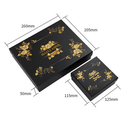 Fabriek Custom Printing High End Luxe Juwelen Set Dozen Gouden Roos Haar touw Hoofddeksel Verpakkingsdoos