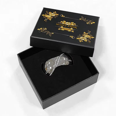 Fabriek Custom Printing High End Luxe Juwelen Set Dozen Gouden Roos Haar touw Hoofddeksel Verpakkingsdoos