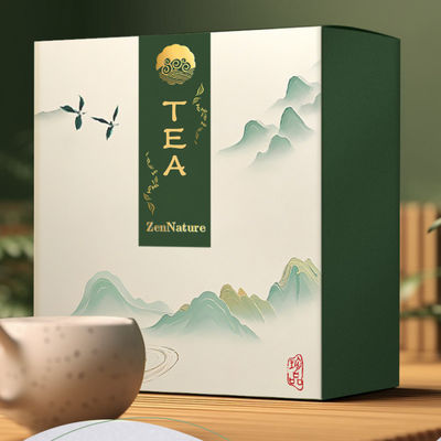 Gepersonaliseerd logo vouwbaar papieren kaart theezak geschenkdoos voor luxe geurende thee koffie verpakking