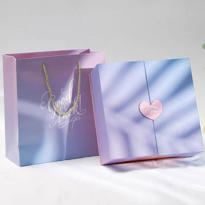 Gepersonaliseerde dubbele deur open ring parfum horloge verpakking cadeaubon met uw eigen logo