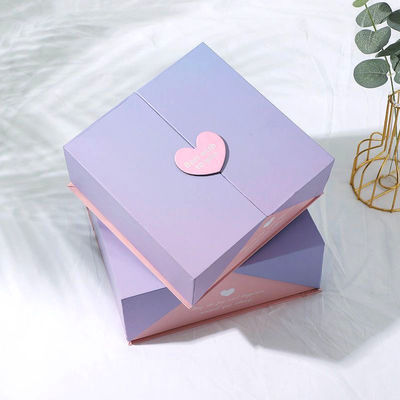 Gepersonaliseerde dubbele deur open ring parfum horloge verpakking cadeaubon met uw eigen logo