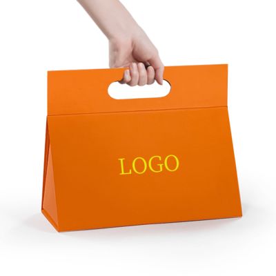 Customized Unique Design Special Shaped Foldable Gift Box With Your Own Logo Portable With Handle