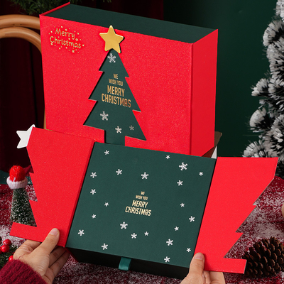 Industriële kerstdoos voor kaars sokken gepersonaliseerde cadeau ambachtelijke verpakking