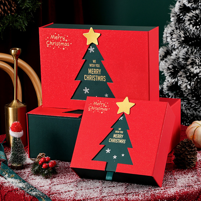 Industriële kerstdoos voor kaars sokken gepersonaliseerde cadeau ambachtelijke verpakking