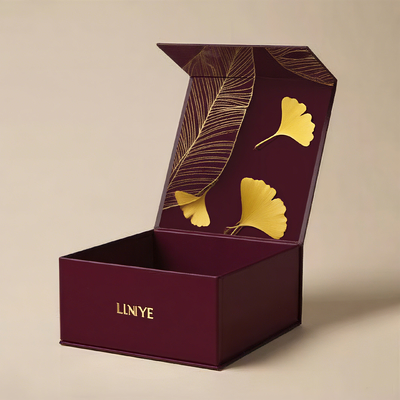 Matte stijve karton vouwbare verpakking luxe magnetisch sluitbare cadeaubon met kartonnen voering