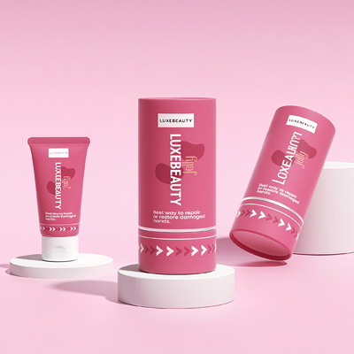 Kartonnen cilindrische papieren buisverpakking Eco-vriendelijke cosmetica huidverzorging ronde buisdoos voor crèmes en lotions