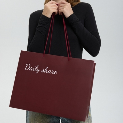 Op maat gemaakte, elegante grote papieren zakjes, jurken, gepersonaliseerd logoontwerp, gerecycleerde mode, bulk, luxe branded tassen voor winkels