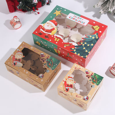 2025 Luxe Kerstfeest cadeau dozen Kraft papier verpakking Feestelijke op maat gedrukte cadeau dozen voor het feestseizoen