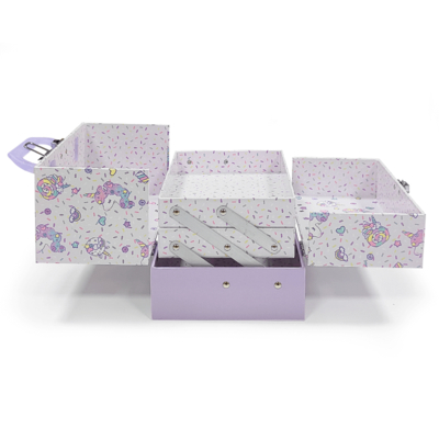 Eco-vriendelijke Custom Kids Toy Gift Box Luxe Rigid Cardboard Koffer met metalen handvat