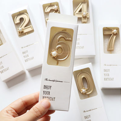 Gepersonaliseerde kleuren doos Druknummer Taart Verjaardag kaars Geschenkdoos Klein Kleine cadeaubon