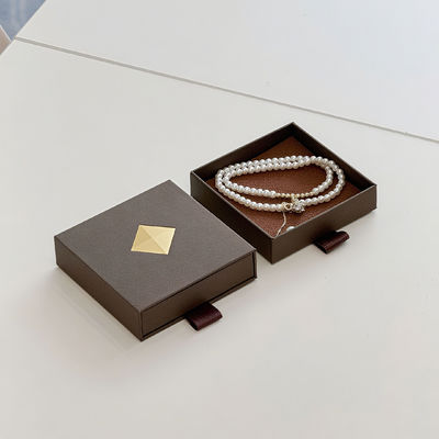 Custom Logo Eco Friendly Printed Hard Rigid Recycle Style Paper Packaging Cardboard Drawer Box Sliding For Jewellery