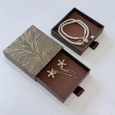 Custom Logo Eco Friendly Printed Hard Rigid Recycle Style Paper Packaging Cardboard Drawer Box Sliding For Jewellery