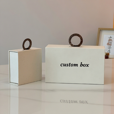Sieraden Ketting Wit Gepersonaliseerd Design magnetische presentatie Doos Custom Logo Ring Oorbel Ketting Armband Verpakking Papieren Doos