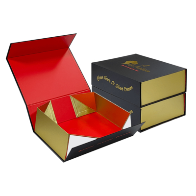 Premium Custom Logo Luxe Grote Matte Stevige Papieren Kartonnen Zwarte Opvouwbare Lege Magnetische Doos ISO9001