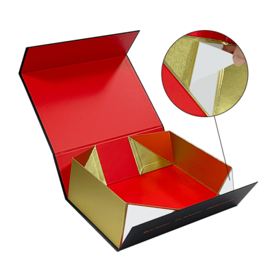 Premium Custom Logo Luxe Grote Matte Stevige Papieren Kartonnen Zwarte Opvouwbare Lege Magnetische Doos ISO9001