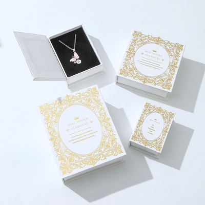 Groothandel Op Maat Gemaakte Luxe Ketting- en Oorbellen Magneetdoos Sieraden Opbergdoos