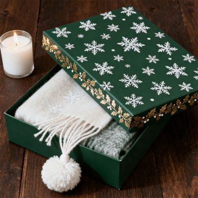 Aangepaste Luxe Kerstcadeauverpakkingen Matte Stevige Kartonnen Doos voor het Verpakken van Sjaal Jurk Ondergoed Overhemd Gerecycled Aseptisch Materiaal