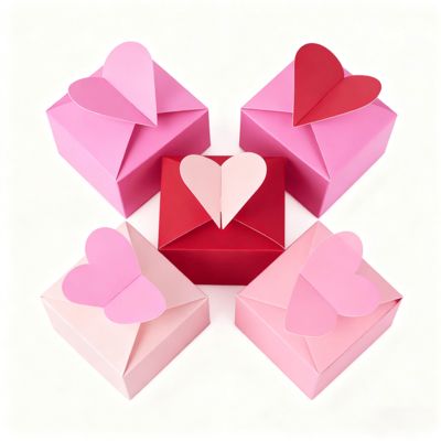 Ontketen Charme Liefde Onze Exclusieve Hartvormige Kaartdoos Glanzende Matte Laminering Spons Voering Elk Speciaal Moment Handvat Kaarsen