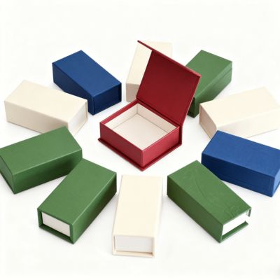 Luxe Effen Kleur Rechthoekige Clamshell Wierookdoos Op Maat Kraftpapier Verpakking Voor Cadeaus Stevige Dozen Spons Voering Stempelen