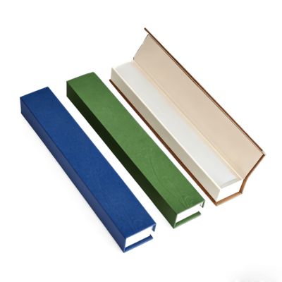 Luxe Effen Kleur Rechthoekige Clamshell Wierookdoos Op Maat Kraftpapier Verpakking Voor Cadeaus Stevige Dozen Spons Voering Stempelen