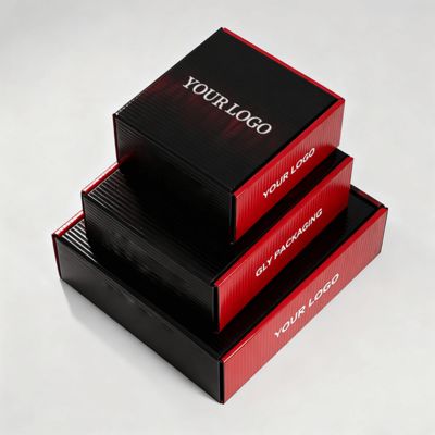 Op maat gemaakte luxe damesschoenendozen met logo, milieuvriendelijke postverpakking van golfkarton voor schoenen of kleding