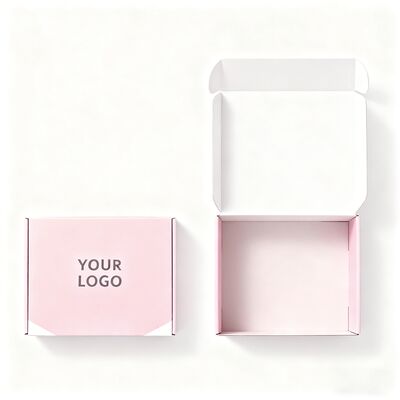 Custom Premium Pink Shipping Box Cardboard Recycleable Cosmetic Paper Boxes Voor Make-up Verpakkingen