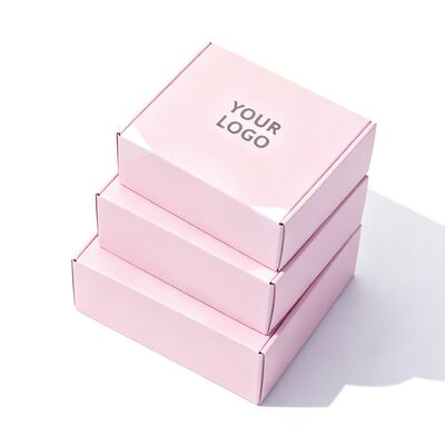 Custom Premium Pink Shipping Box Cardboard Recycleable Cosmetic Paper Boxes Voor Make-up Verpakkingen