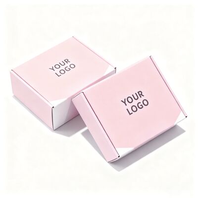 Custom Premium Pink Shipping Box Cardboard Recycleable Cosmetic Paper Boxes Voor Make-up Verpakkingen