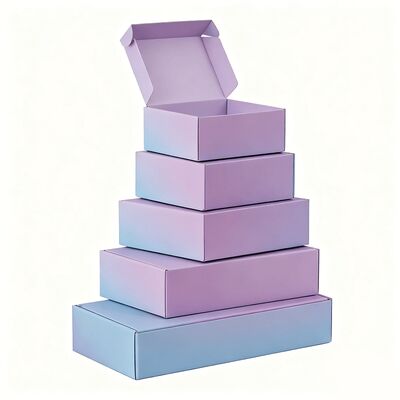 Biologisch afbreekbare, op maat gemaakte, gegolfde kartonnen cadeaubon Kleine luxe mailerverpakkingsdozen