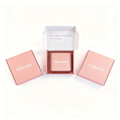 Op maat opvouwbare gegalvaniseerde roze kartonnen cadeaubon Op maat gemaakt logo verpakking aanvaardt