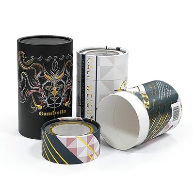 Custom logo Ronde cilindrische blik kartonnen cilinder doos voor cosmetica