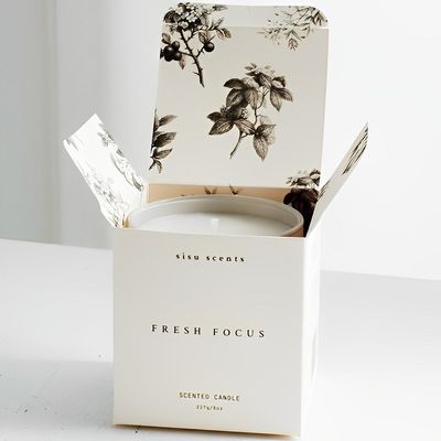 UV-coating papier Tuck Top Dozen vouwbare vierkant geurende kaars opslagdoos