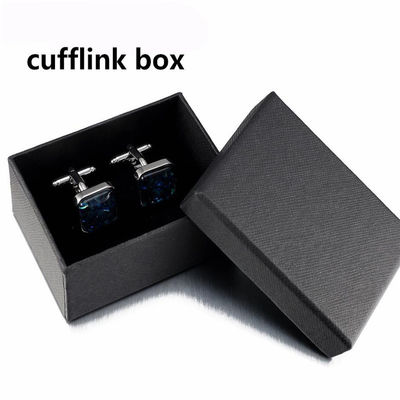 Kleine zwarte verpakkingsdoos voor cadeautjes Rigid Ring Tag Cufflink Gift Box