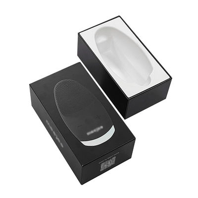Luxe gezichtsreiniger massager papieren verpakking 2 stukken stevig opheffen van het deksel cadeaubon