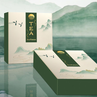 Gepersonaliseerd logo vouwbaar papieren kaart theezak geschenkdoos voor luxe geurende thee koffie verpakking