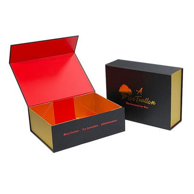 Premium Custom Logo Luxe Grote Matte Stevige Papieren Kartonnen Zwarte Opvouwbare Lege Magnetische Doos ISO9001