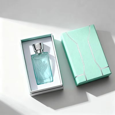 Aangepaste Nieuwe Hoogwaardige Parfumdoos Gouden Folie Logo Gedrukte Deksel en Bodemdoos Hot Stamping Stevige Doos voor Sieraden Parfum Cadeau