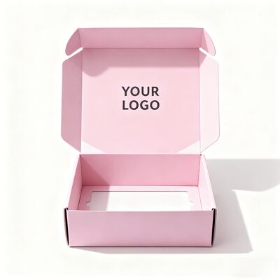 Custom Premium Pink Shipping Box Cardboard Recycleable Cosmetic Paper Boxes Voor Make-up Verpakkingen