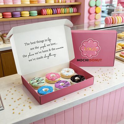 Custom Eco Friendly White Kraft Paper Dozen gegolfde Flip Top Karton Doos voor Kaars Wierook Chocolade Bar Donuts