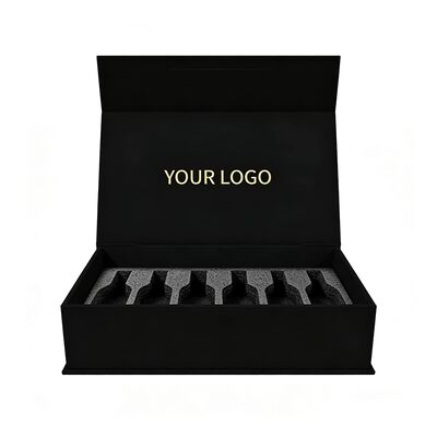 Op maat gemaakte elegante papieren dozen Magnetische deksel cadeaubon met handvat voor wijnfles Parfumset VIP kaart