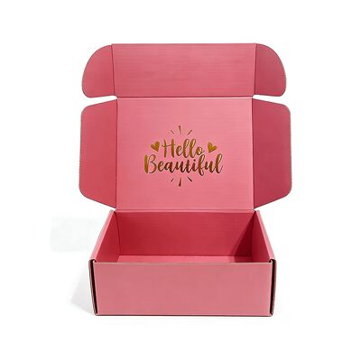 Custom Pink Small Heavy Duty Cardboard Mailbox voor Parfums Koekjes Kaars Chocolade Gebak Verpakking